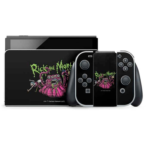 Adult Swim Rick and Morty Tentacle Attack Nintendo Skins